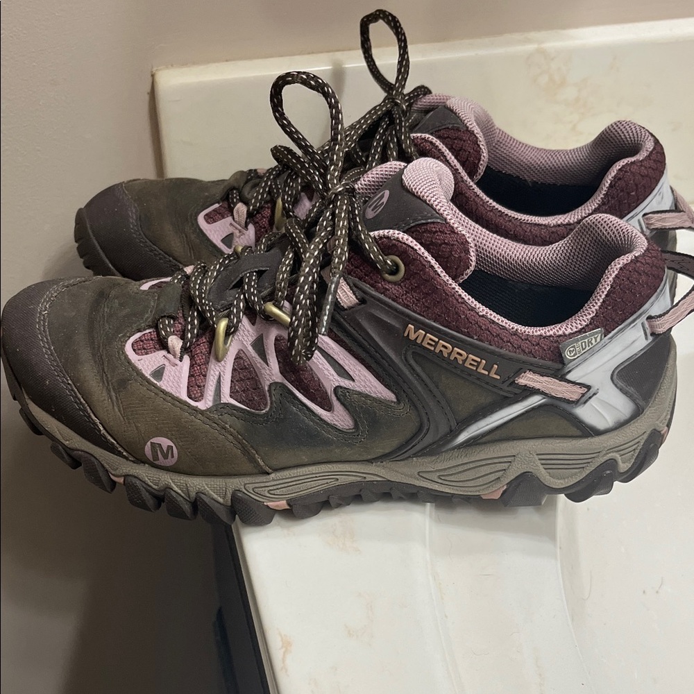 Merrell Women's waterproof Shoes - Purple and Gray; very good condition